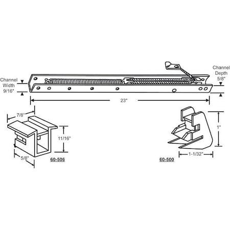 Strybuc 23in Window Channel Balance 60-222-6